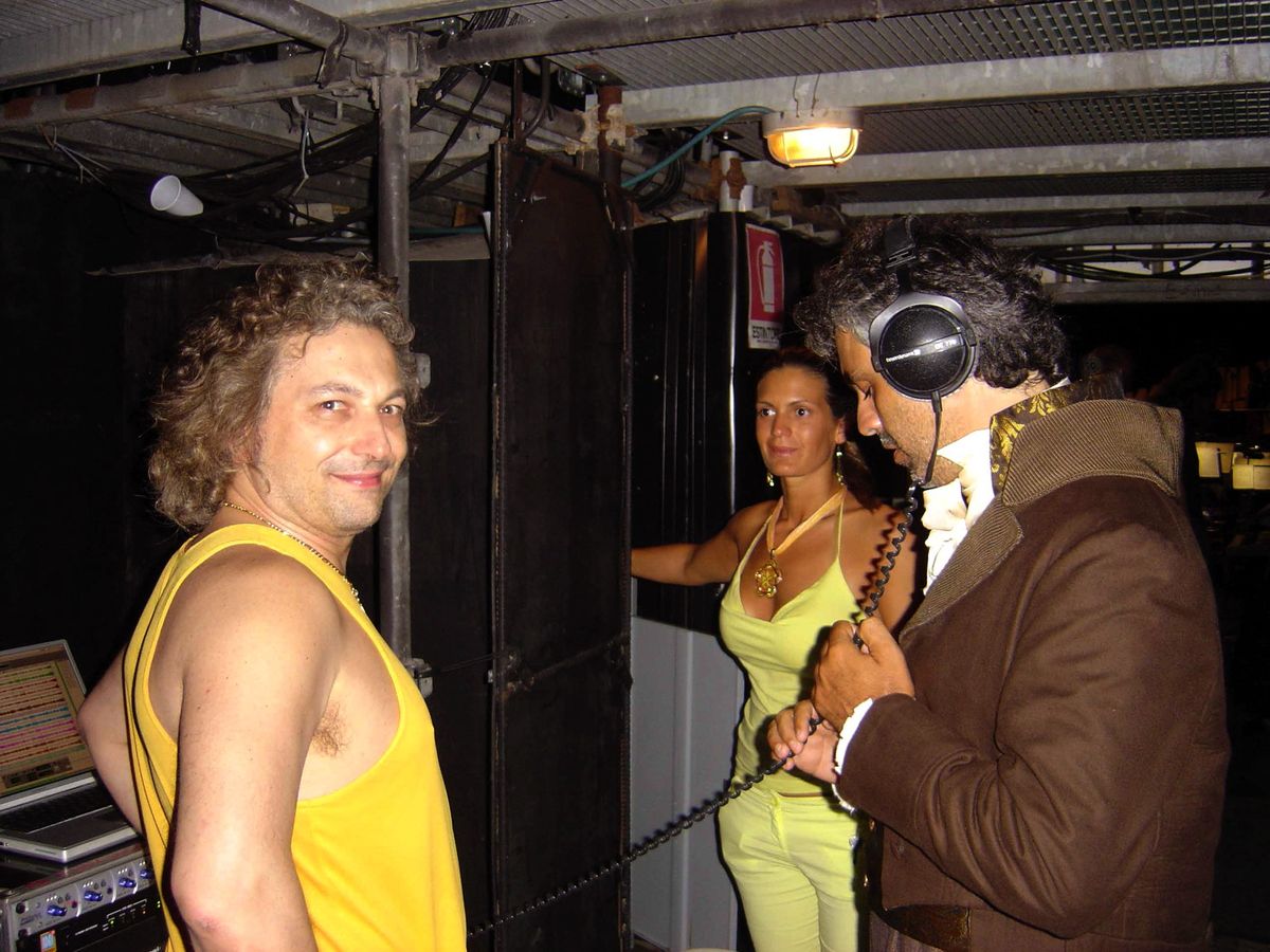 Backstage con Andrea Bocelli