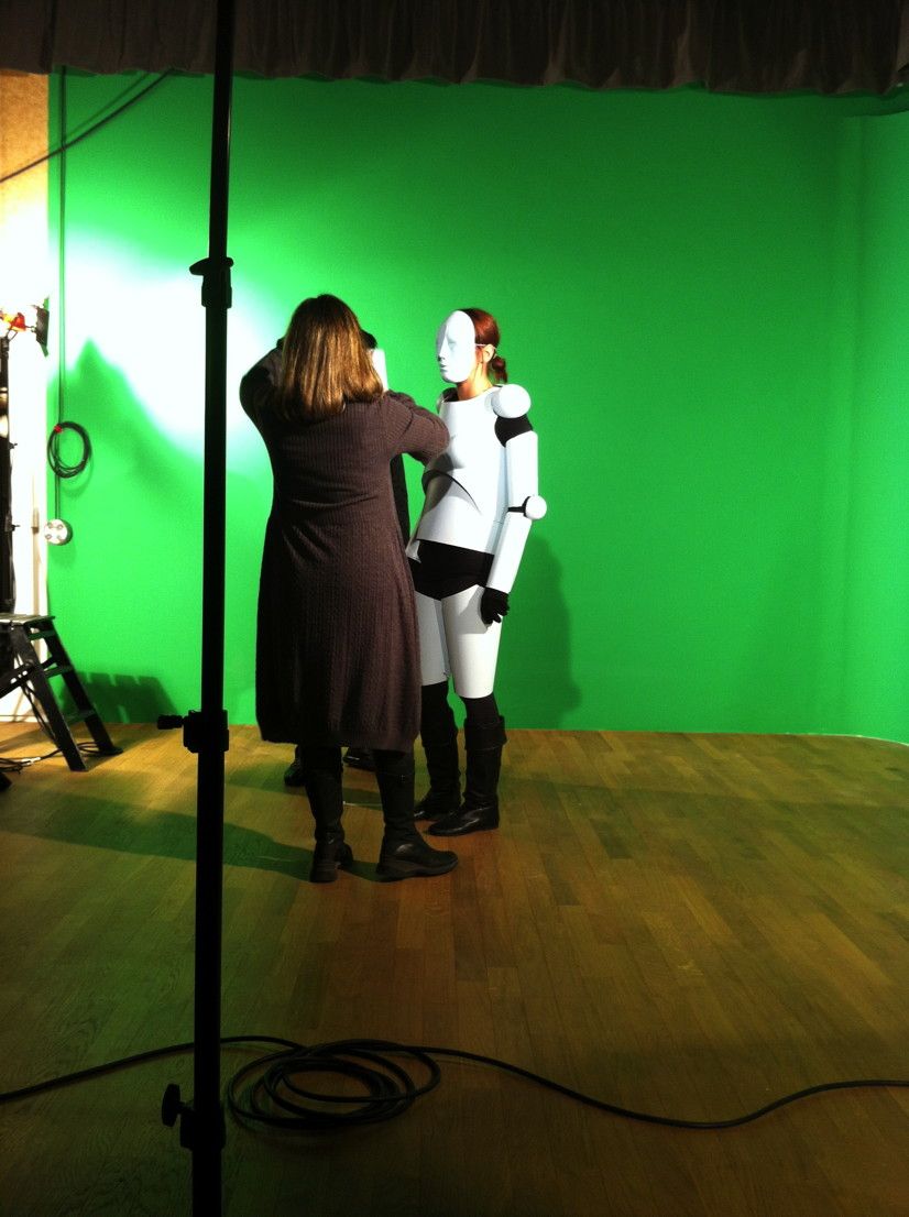 Set fotografico sul chroma key